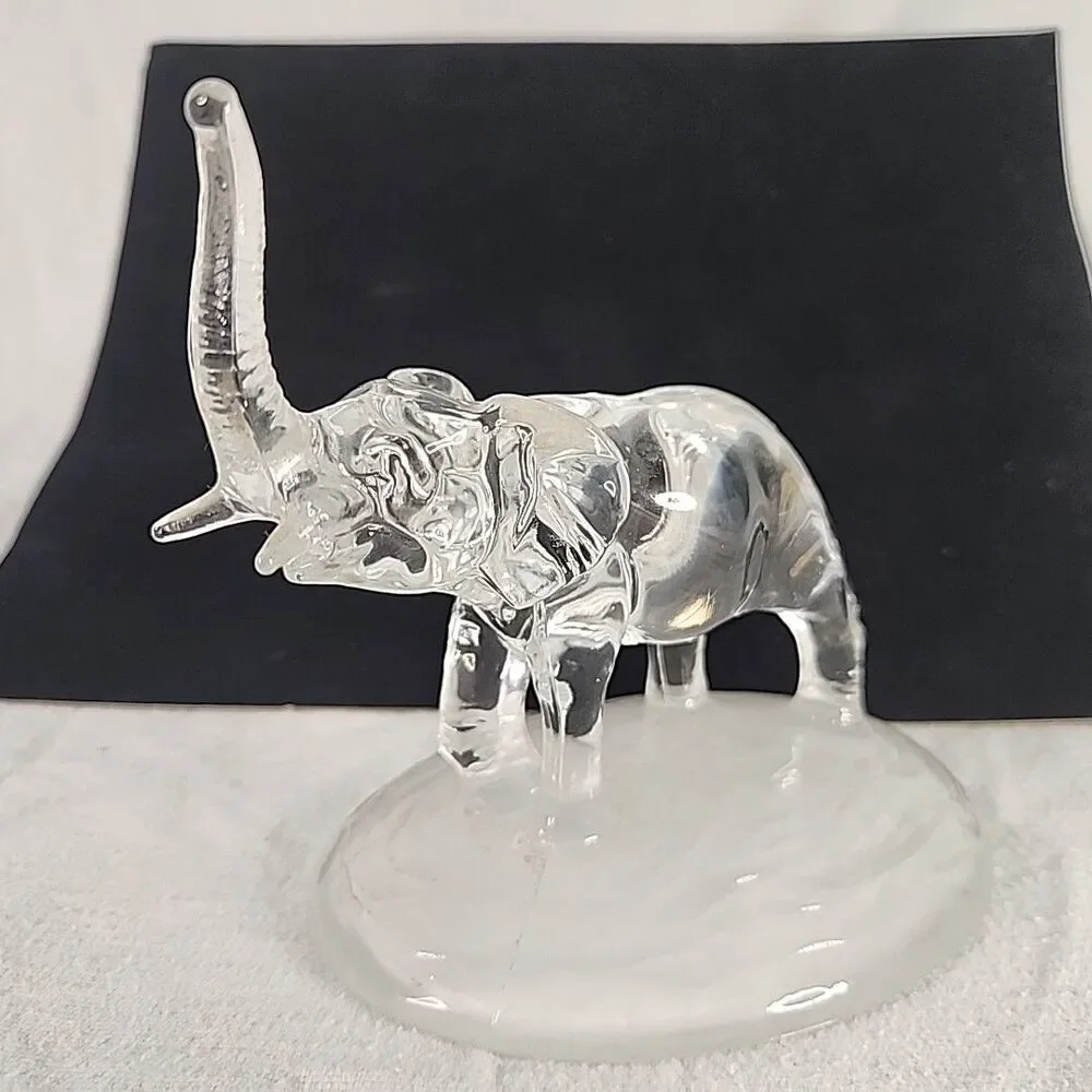 Elephant Cristal D’Arques Trunk Up 24% Lead Crystal 6 3/4